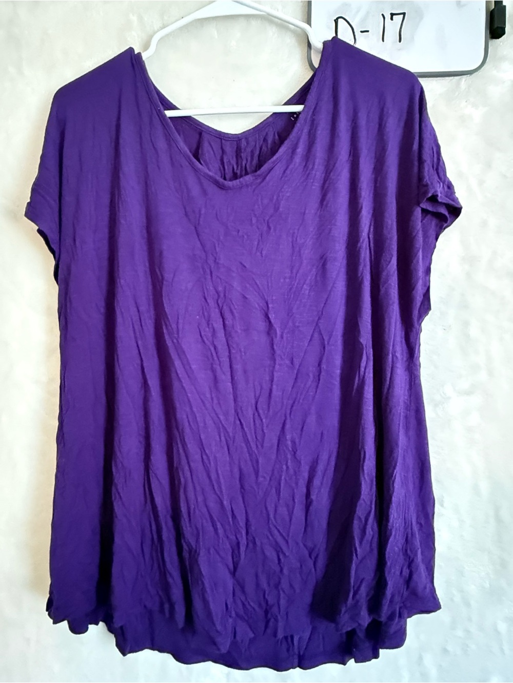 Lane Bryant Purple Scoop Neck Short Sleeve Tunic